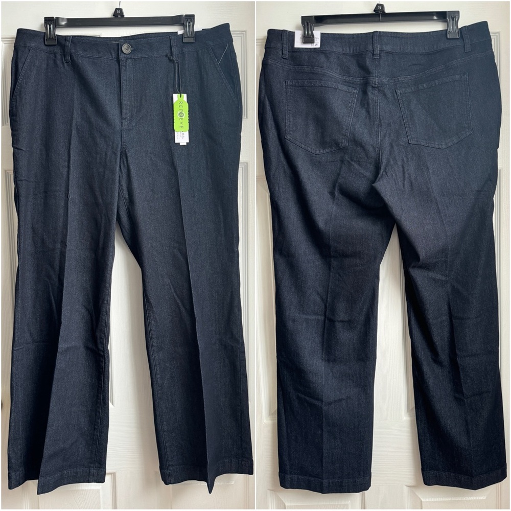 NWT D. Jeans Career Flare Denim Pants, Size 18W